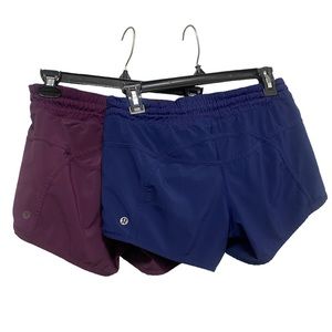 Lululemon 2 pairs size 4 women’s athletic shorts
